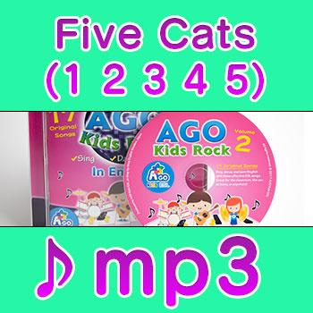 Five-Cats-(1-2-3-4-5) mp3 esl song