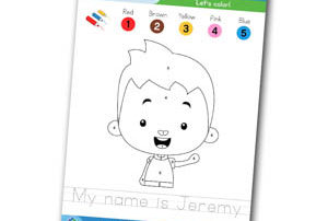 Hello Whats Your Name Worksheet color by numbers 1