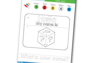 Hello Whats Your Name Worksheet color by numbers 2