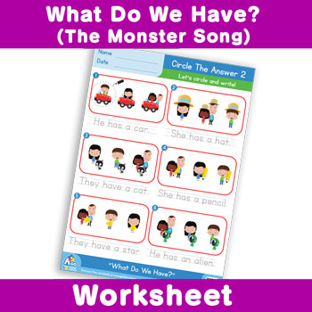 What Do We Have? (The Monster Song) Worksheet - Circle The Answer 2