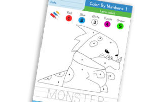 What Do We Have? (The Monster Song) Worksheet - Color By Numbers 1
