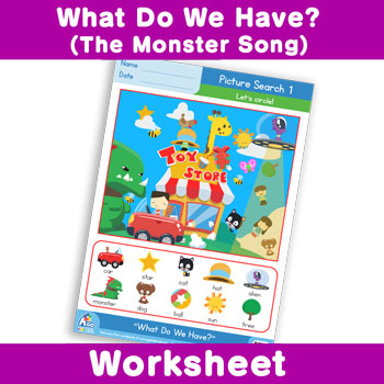What Do We Have? (The Monster Song) Worksheet - Picture Search 1