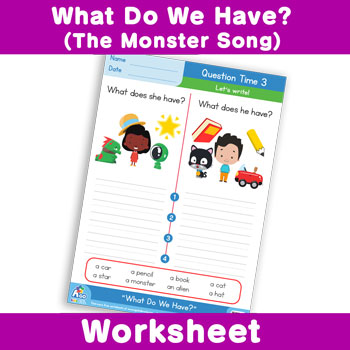 What Do We Have? (The Monster Song) Worksheet - Question Time 3