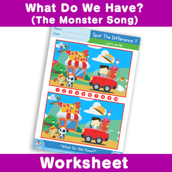 What Do We Have? (The Monster Song) Worksheet - Spot The Difference 1