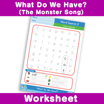 What Do We Have? (The Monster Song) Worksheet - Word Search 2