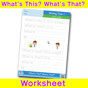 Whats this whats that worksheet - writing time 1