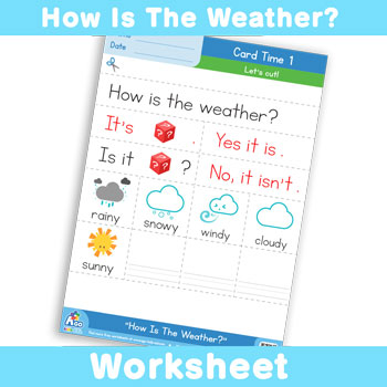 How Is The Weather? Worksheet - Card Time 1