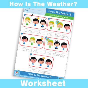 How Is The Weather? Worksheet - Circle The Answer 6