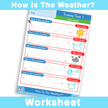 How Is The Weather? Worksheet - Tracing Time 1