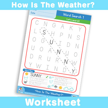How Is The Weather? Worksheet - Word Search 1 - BINGOBONGO