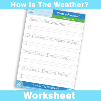 How Is The Weather? Worksheet - Writing Time 1