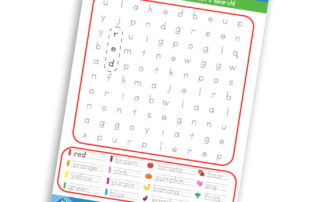 Free Colors And Colors Worksheet - Word Search 6