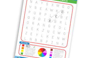 Free Colors And Colors Worksheet - Word Search 1