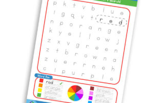 Free Colors And Colors Worksheet - Word Search 2