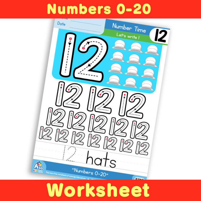 Free Number Writing Practice Worksheet 12