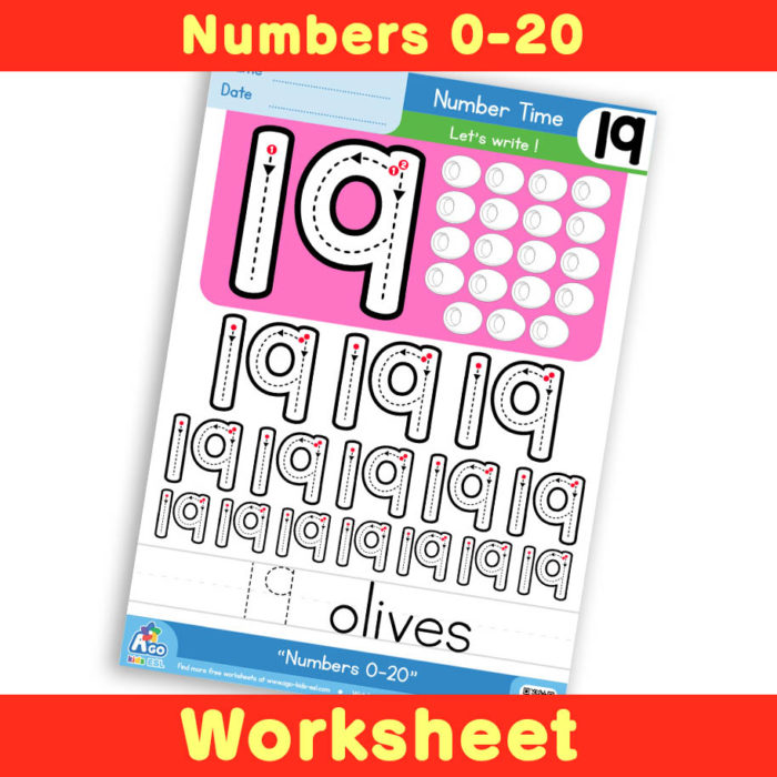 Free Number Writing Practice Worksheet 19