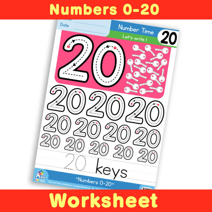 Free Number Writing Practice Worksheet 20
