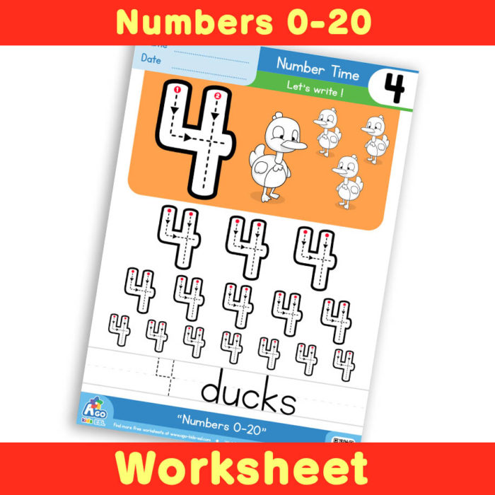Free Number Writing Practice Worksheet 4