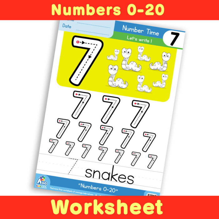 Free Number Writing Practice Worksheet 7