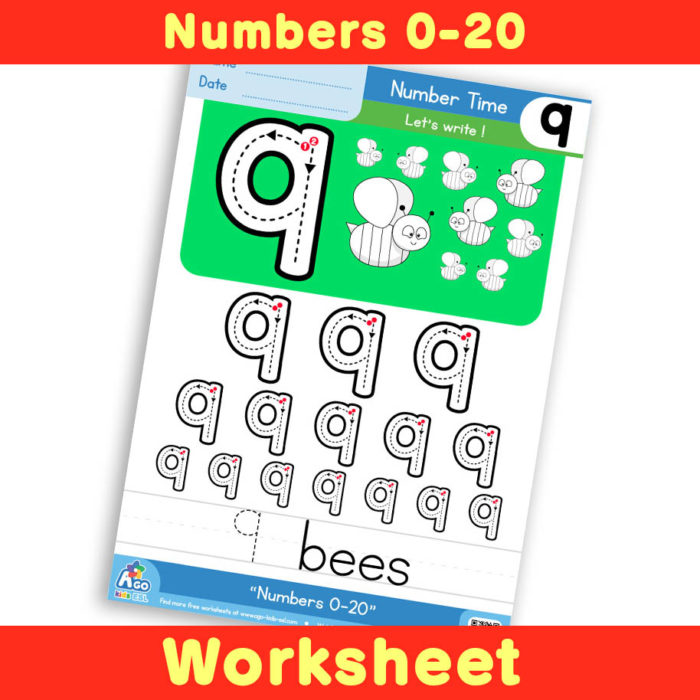 Free Number Writing Practice Worksheet 9
