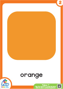 Colors Educational Flashcard Set - Orange