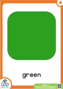 Colors Educational Flashcard Set - Green