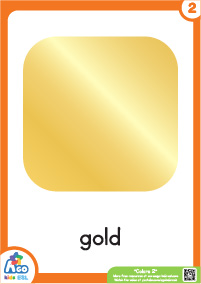Advanced Colors Educational Flashcard Set - Gold