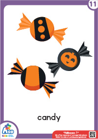 ESL Flashcards Halloween - candy