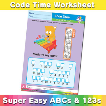 Alphabet ABC decoder worksheet x