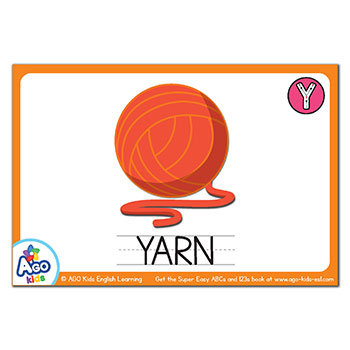 Free Alphabet Flashcards For Words That Start With The Letter Y