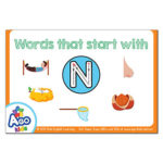Free Alphabet Flashcards for Words That Start With the Letter N