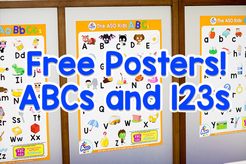 Free abc 123 posters esl efl classroom