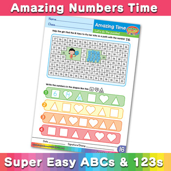 Number Maze Pattern Worksheet 16