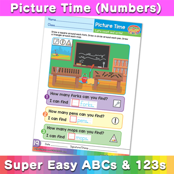 Assorted Picture Time numbers Super Easy ABCs and 123s Page 10