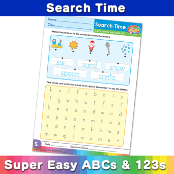 Assorted Search Time Lowercase Super Easy ABCs and 123s Page 19