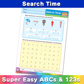 Assorted Search Time Lowercase Super Easy ABCs and 123s Page 21