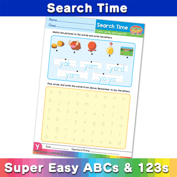 Assorted Search Time Lowercase Super Easy ABCs and 123s Page 25