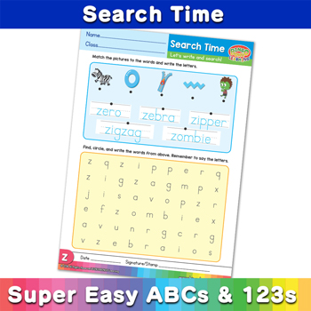 Assorted Search Time Lowercase Super Easy ABCs and 123s Page 26