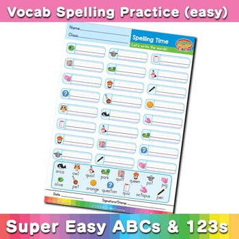 free esl spelling worksheet o p q