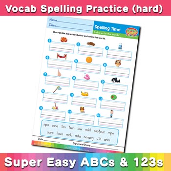 free esl spelling worksheet m n o