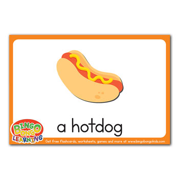 hotdog flashcard