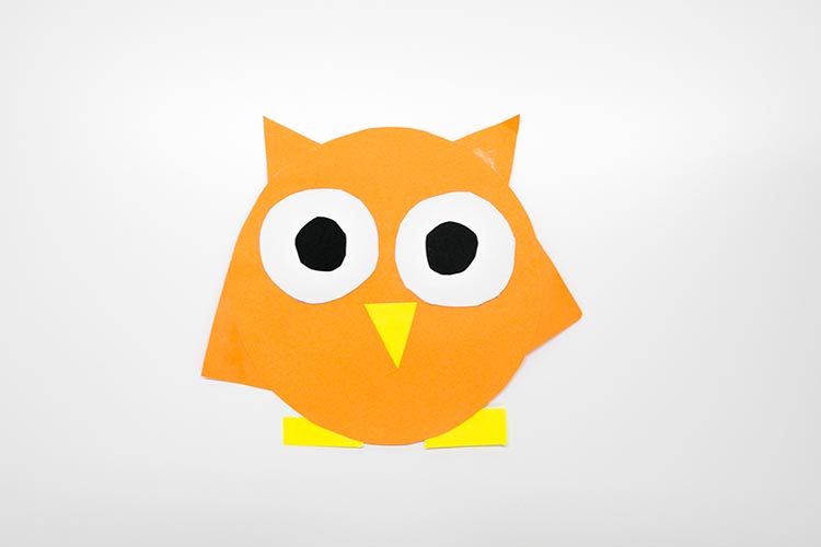 Round Animals from Shapes - Owl