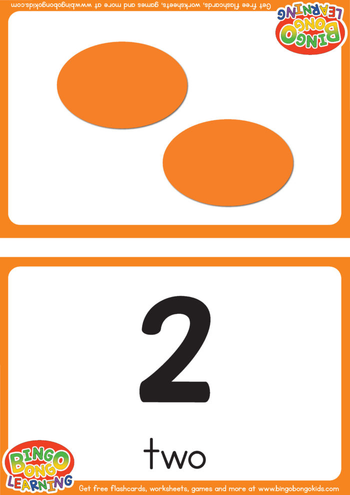 2 orange ovals flashcard