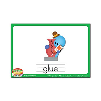 Free ESL flashcards verbs glue