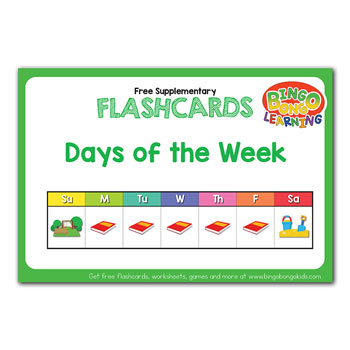 days of the week flashcards