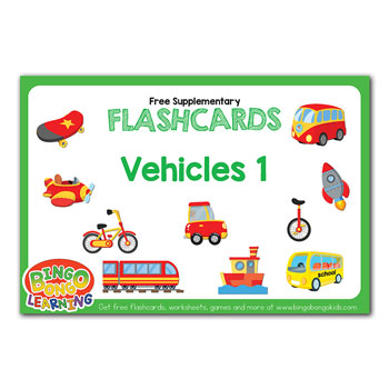 vehicles flashcard set 1