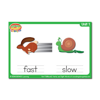 Unit 1 flashcard fast slow