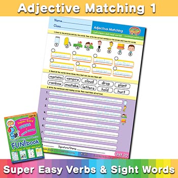 Adjective Matching 1 sheet 10