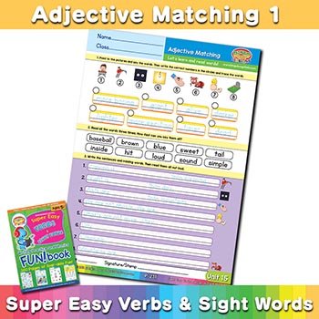 Adjective Matching 1 sheet 5