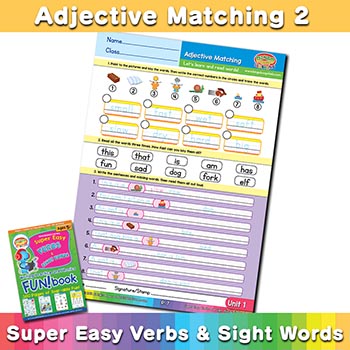 Adjective Matching 2 sheet 1